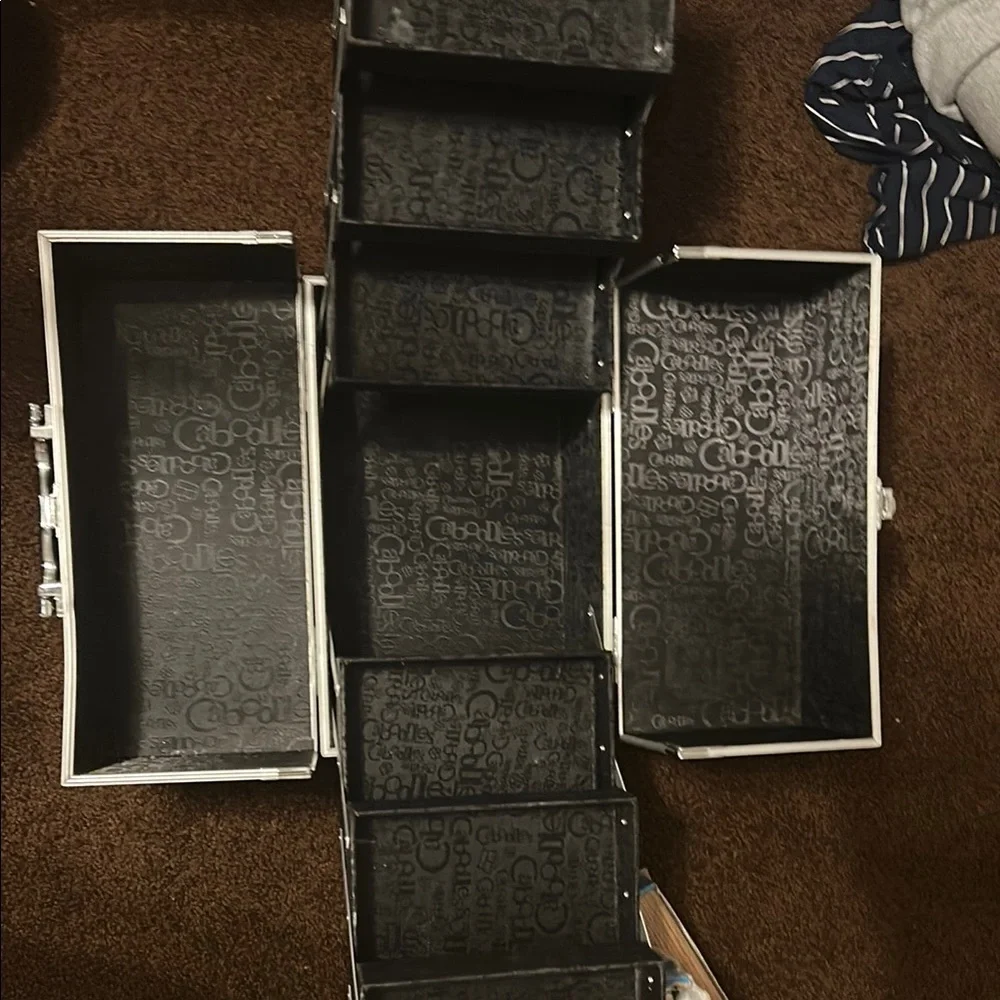 Caboodles Black and Silver Makeup Organizer